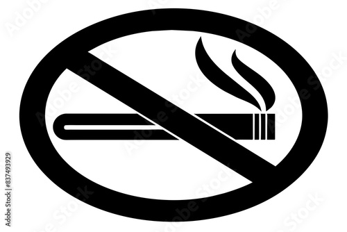 No smoking silhouette vector illustration
