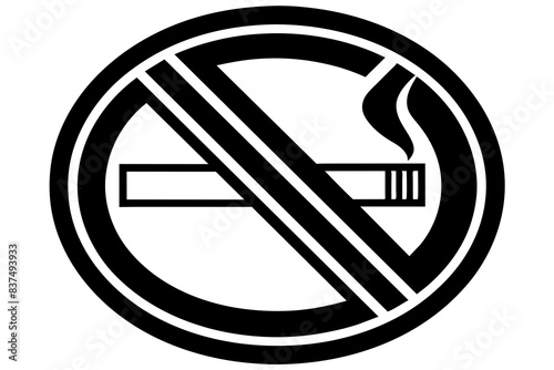 No smoking silhouette vector illustration