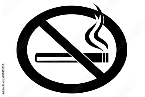 No smoking silhouette vector illustration