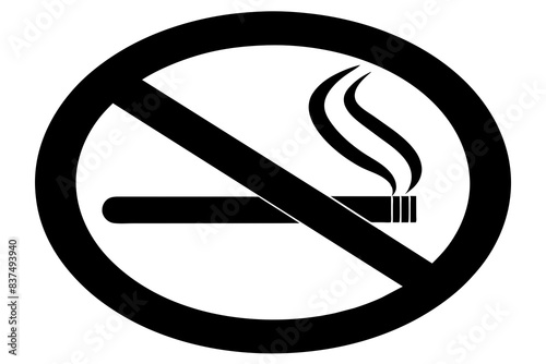 No smoking silhouette vector illustration