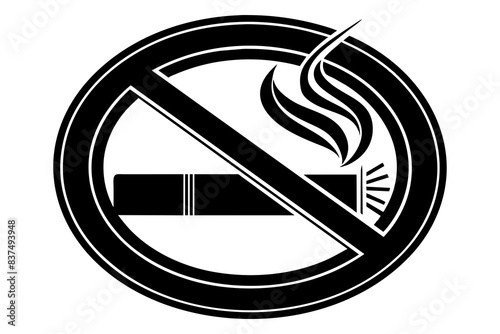 No smoking silhouette vector illustration