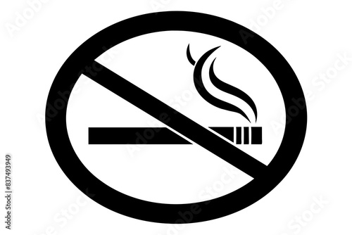 No smoking silhouette vector illustration