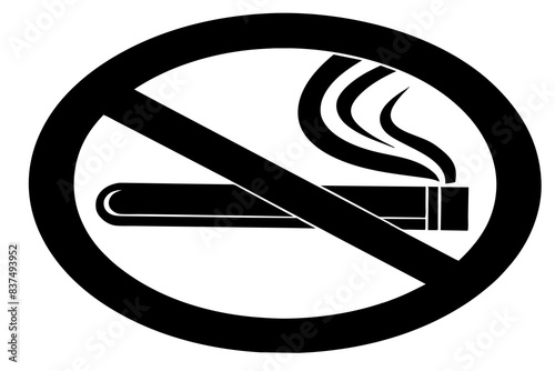 No smoking silhouette vector illustration