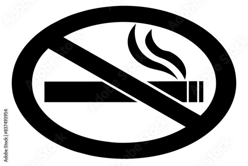No smoking silhouette vector illustration