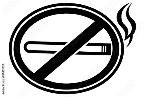 No smoking silhouette vector illustration