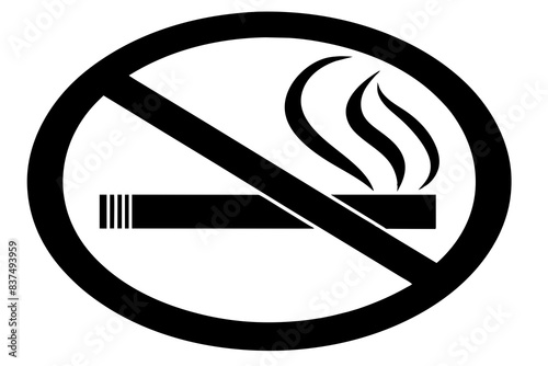 No smoking silhouette vector illustration