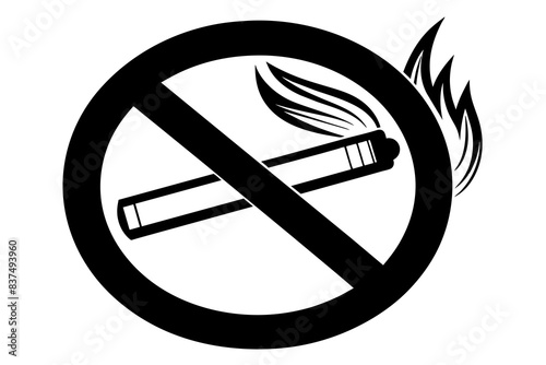 No smoking silhouette vector illustration