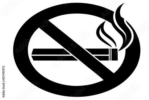 No smoking silhouette vector illustration
