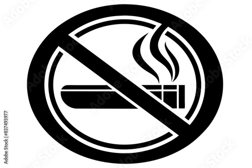 No smoking silhouette vector illustration