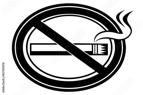 No smoking silhouette vector illustration