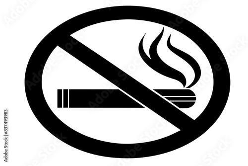 No smoking silhouette vector illustration