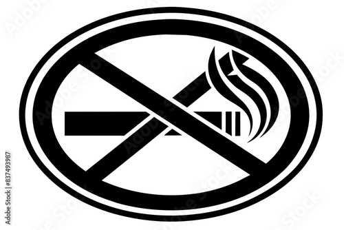 No smoking silhouette vector illustration