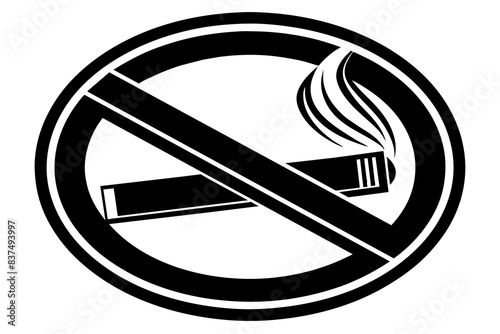 No smoking silhouette vector illustration