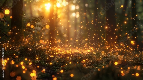 Sparkling Light in the Forest
