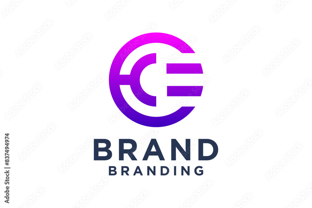 Letter C logo colorful gradient template Letter C logo colorful gradient template