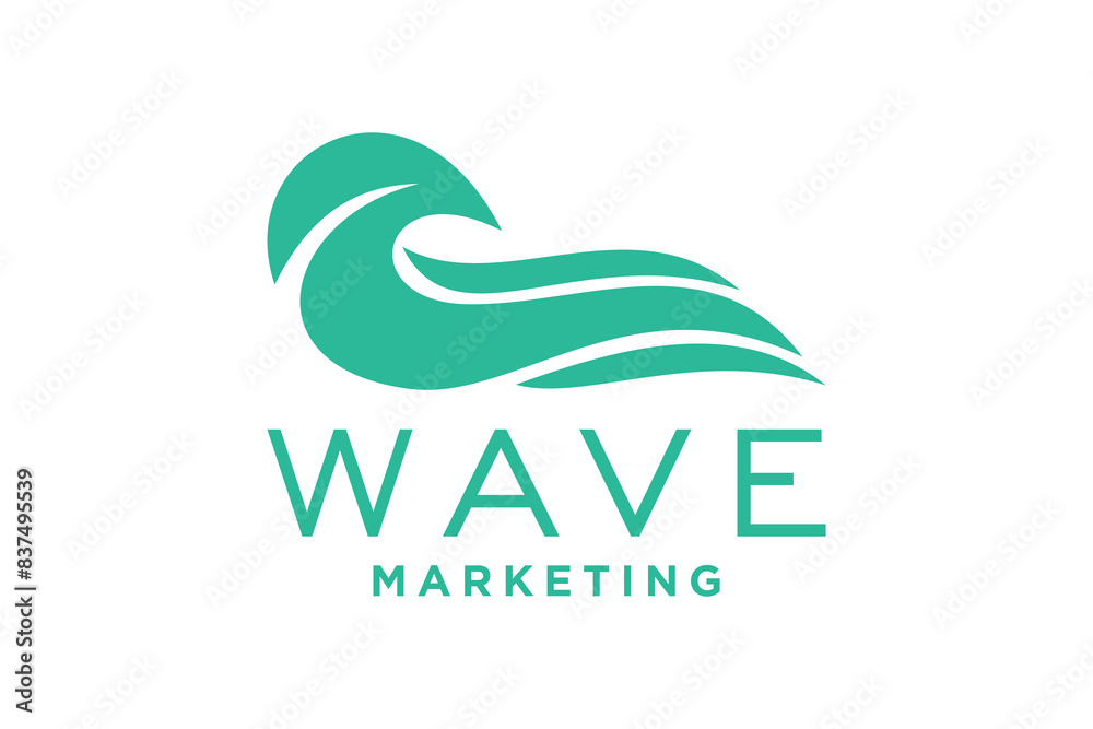 Wave icon and water drop vector template Wave icon and water drop vector template