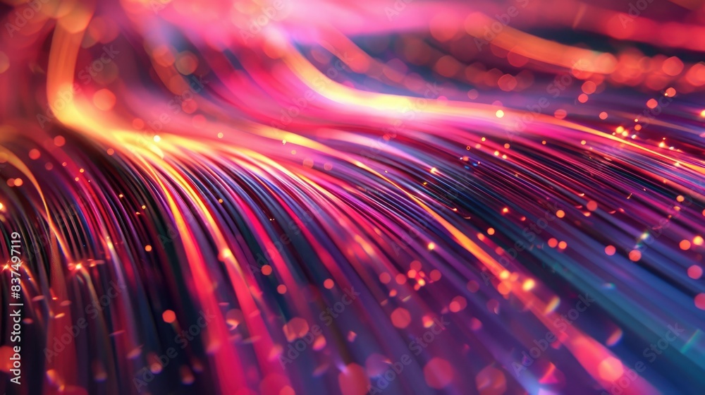 Dynamic high-speed data network with slick, glossy, and glowing lines of light Dynamic high-speed data network with slick, glossy, and glowing lines of light
