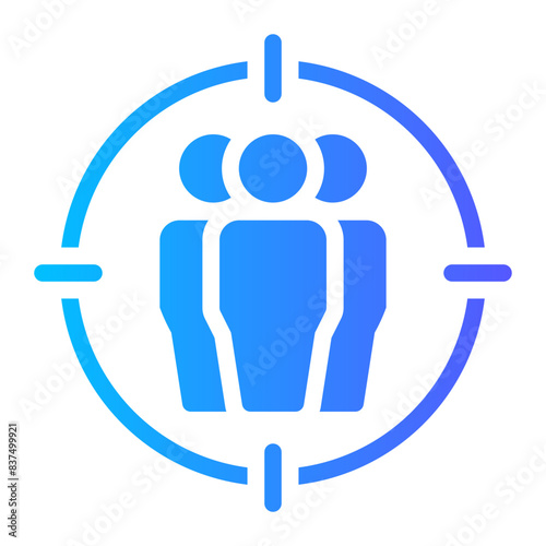 target audience gradient icon