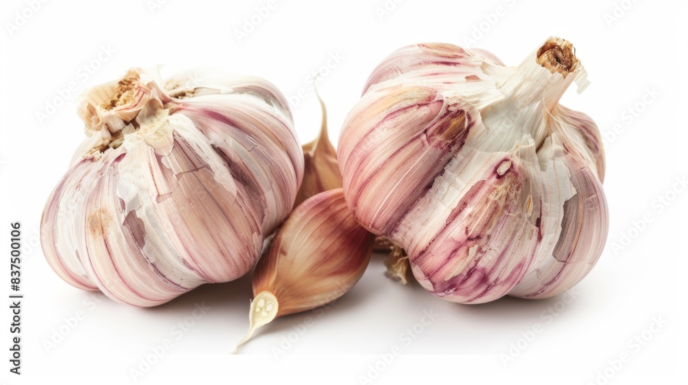 Obraz premium clove of garlic isolated on white background