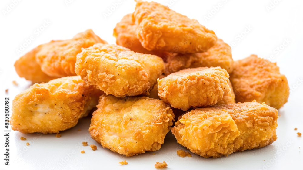 tasty chicken nuggets isolated on white background tasty chicken nuggets isolated on white background