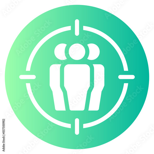 target audience gradient icon