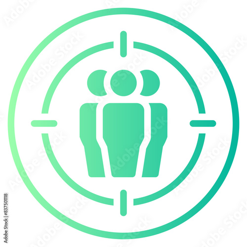 target audience gradient icon