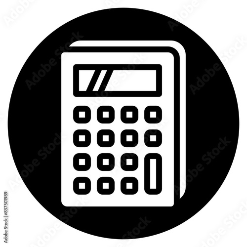 calculator glyph icon