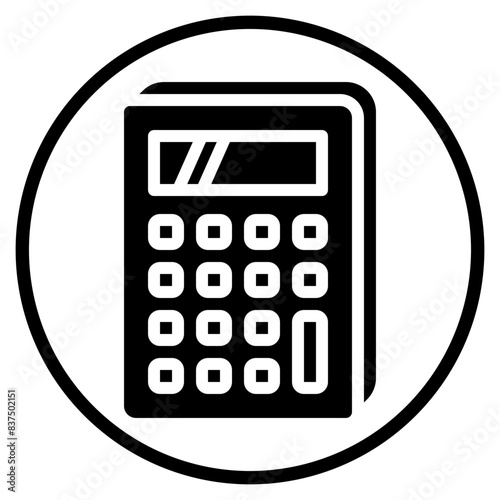 calculator glyph icon
