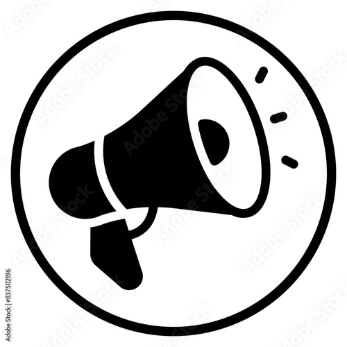 megaphone glyph icon