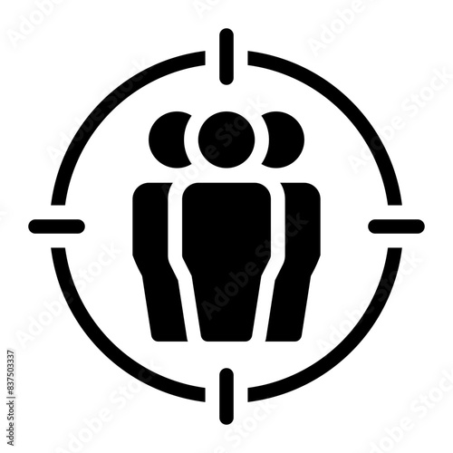 target audience glyph icon