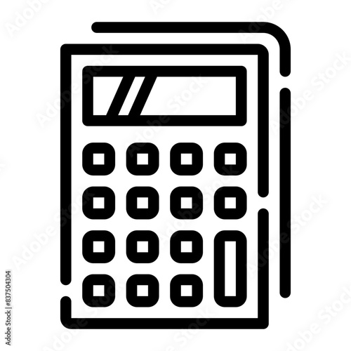 calculator line icon