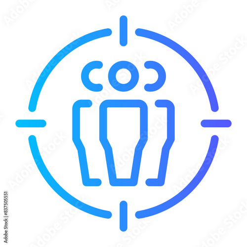 target audience gradient icon