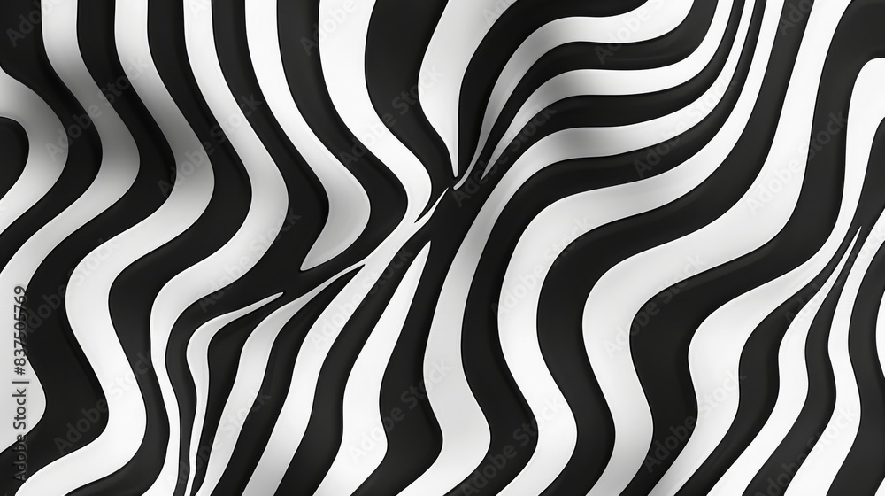 Black and white stencil design uses a playful wavy line pattern, reminiscent of a zebra's stripes, for a unique touch on your pod products Black and white stencil design uses a playful wavy line pattern, reminiscent of a zebra's stripes, for a unique touch on your pod products