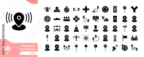 Maps and Navigation Solid Icons