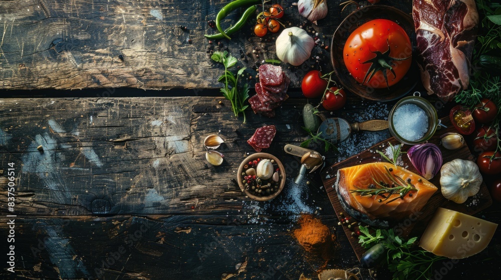 Gourmet food item captured against a rustic wooden background, evoking warmth and authenticity. Gourmet food item captured against a rustic wooden background, evoking warmth and authenticity.