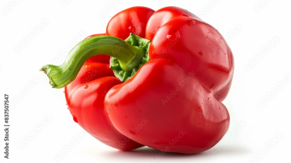 red bell pepper isolated on white background. vegetable food concept red bell pepper isolated on white background. vegetable food concept