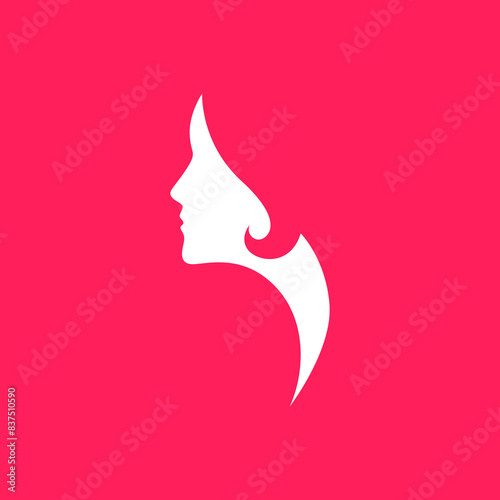 beauty woman face beauty care modern logo design vector