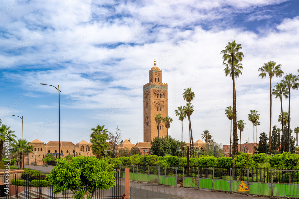 The Koutoubia Mosque towers over Marrakech. The Koutoubia Mosque towers over Marrakech.