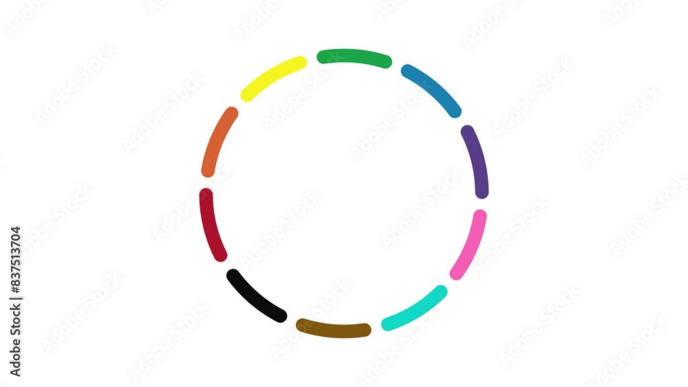 Rotating circular frame with pride colours Rotating circular frame with pride colours