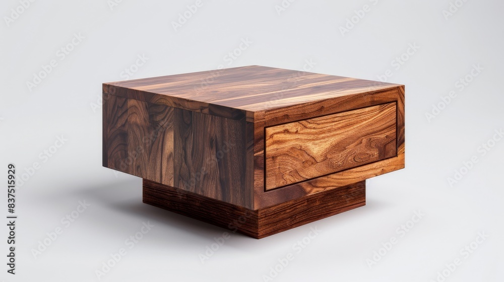 a modern end table with a drawer, isolated on a white studio background a modern end table with a drawer, isolated on a white studio background