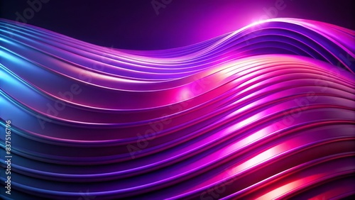 Vibrant pink and purple hues radiate from a sleek, curved surface, imbuing the surrounding atmosphere with an otherworldly, mesmerizing ambient glow.