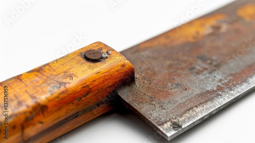 a dovetail saw, isolated on a white studio background photo