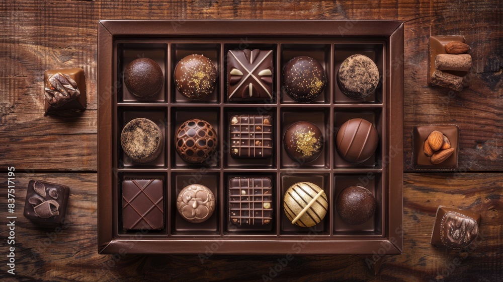 Luxury candy box with Belgium chocolate bonbons Luxury candy box with Belgium chocolate bonbons