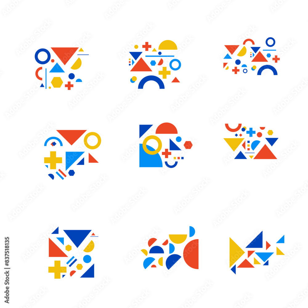Geometric Abstract Pattern SET Geometric Abstract Pattern SET