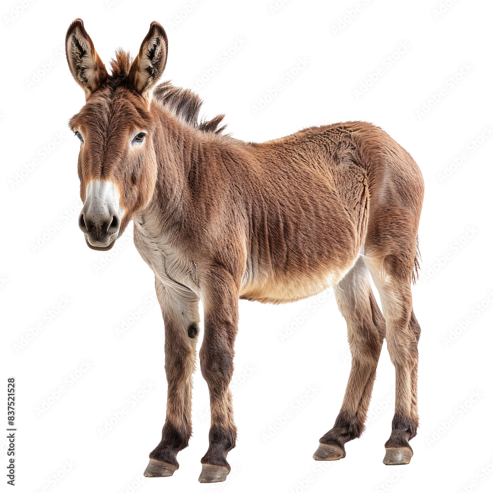 A donkey isolated on a transparent background A donkey isolated on a transparent background
