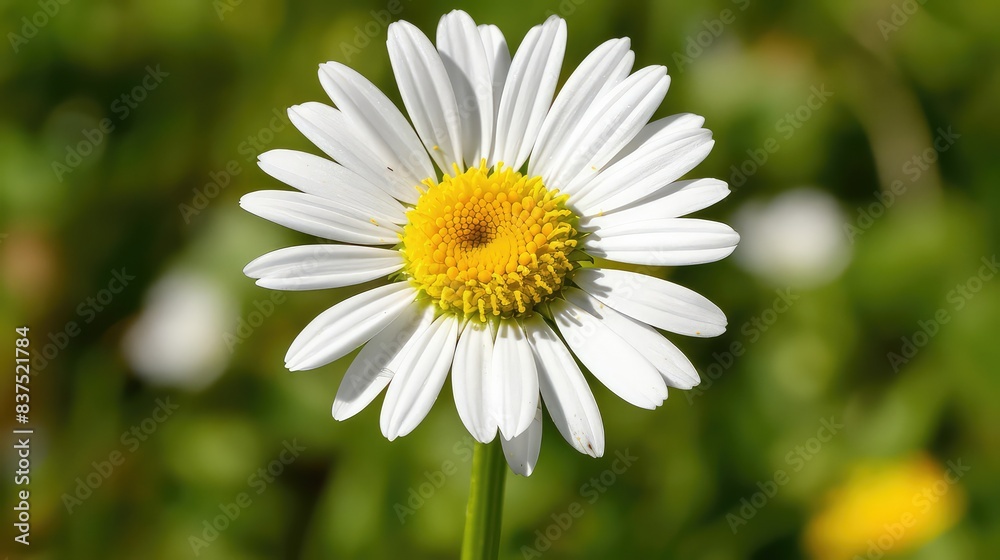 Fototapeta premium daisy flower closeup with detail generated with AI