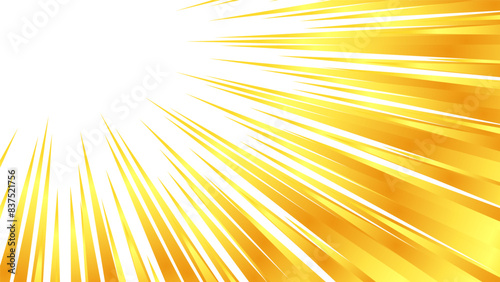 金色風のグラデーションの集中線の素材