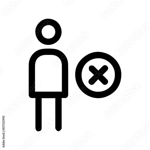 Exclude Icon Vector Symbol Design Illustration