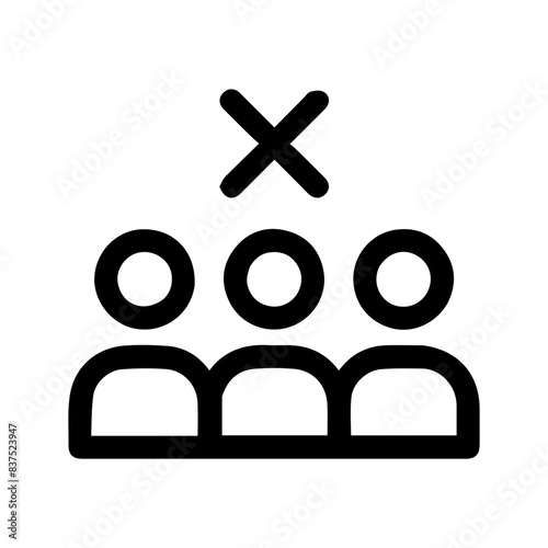 Exclude Icon Vector Symbol Design Illustration