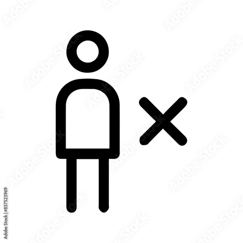 Exclude Icon Vector Symbol Design Illustration